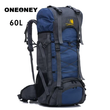

Outdoor Shoulder Sports Bag Waterproof Oxford Mountaineering Bag Hiking Backpack Travel Camping Military Backpack 60L Camping