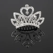 Прямая ; ; Свадебная расческа принцессы с кристаллами для волос; повязка на голову; Праздничная корона; Тиара; вуаль; APR28