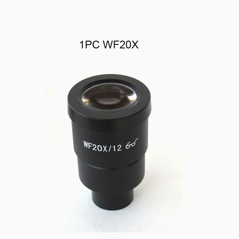 Высокое качество WF10X WF15X WF20X стерео микроскоп окуляр высокий окуляр широкоугольный объектив монтажный размер 30 мм Металл с окуляром - Цвет: 1PC WF20X