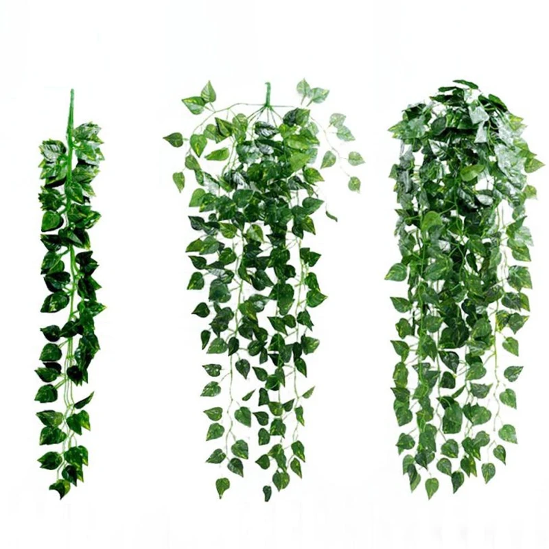 1Pcs Artificial Fake Hanging Vine Plant Leaves Garland Home Garden Wall Decoration Waterproof beautiful Decor hot sale C0312#30 11