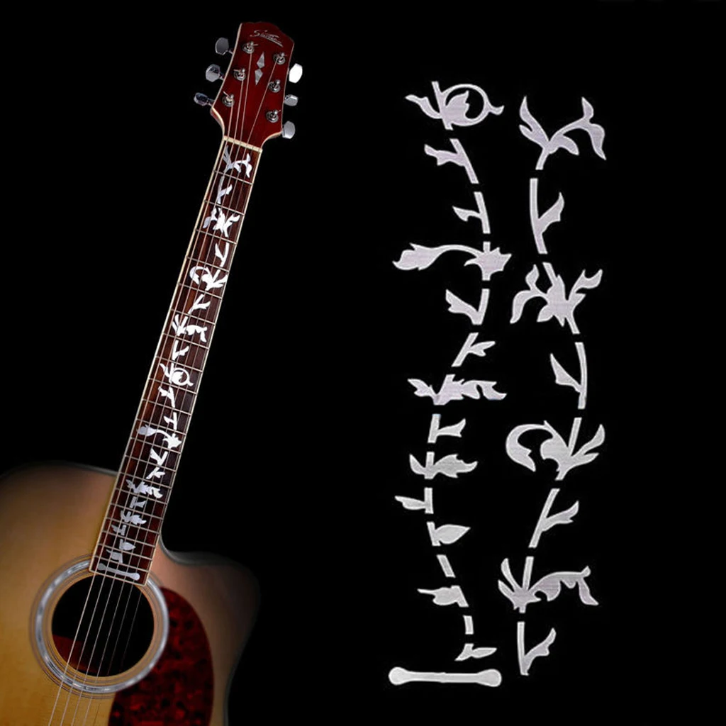 

Guitar Sliver Inlay Sticker Neck Fretboard Decals Fingerboard Ornament Tree of Life Inlay Sticker