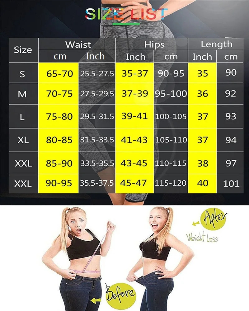 SEXYWG Women Yoga Pants Fitness Sport Legging Hot Neoprene Tight Slim Running Sportswear Control Panties Waist Training Trousers (2)