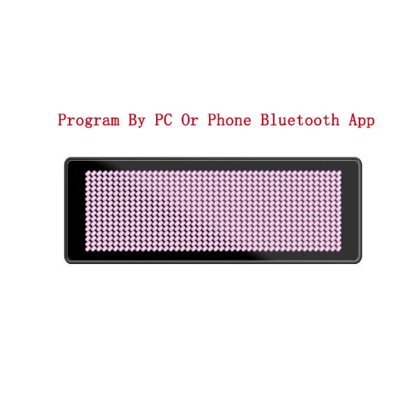 Brief Rechargeable Led Name Tag Mini Digital Bluetooth APP Programmable Scrolling Message Tag Badge Sign Support All Languages - Цвет: Pink-B