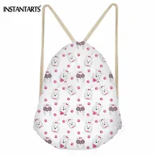 INSTANTARTS Повседневное Строка Рюкзак для девочки Йоркширский терьер шаблон шнурок мешок Для женщин женская модная пляжная обувь сумка для хранения