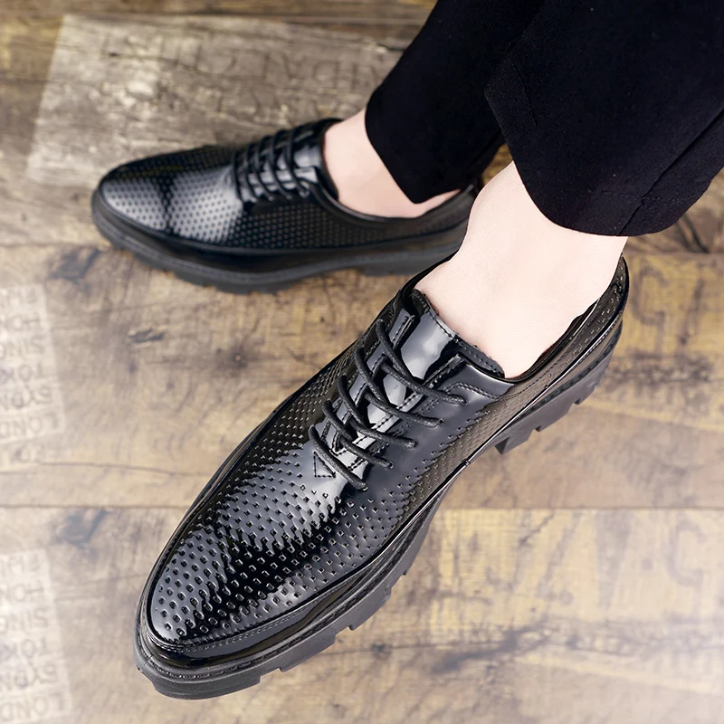 height increasing platform men shoes patent leather male footwear italian moccasins man designer breathable oxford shoes for men (8)
