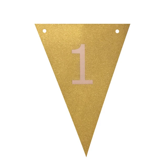 Us 1 3 30 Off Golden Children S 1st Birthday Dining Chair Skirt Decorationtable Skirts Baby Decoration For High Chair Home Textiles Party In Party