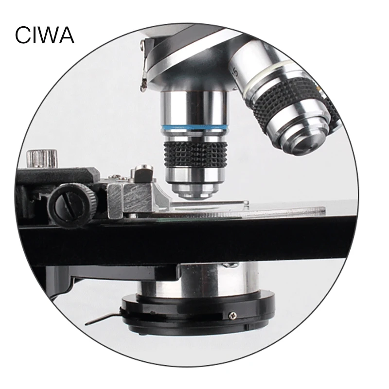 CIWA Профессиональный 1600X биологический микроскоп бинокулярный бинокль HD исследовательский обучающий светодиодный монокулярный HD микроскоп с подсветкой