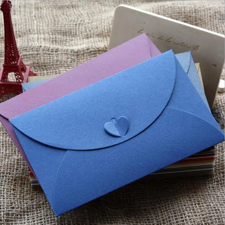

50pcs/lot New Vintage Romatic heart DIY Multifunction Kraft paper Post card envelope/card bag/175*110mm GT121