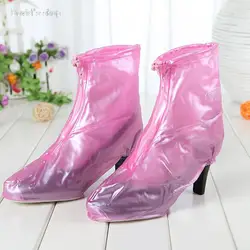 

Female high-heeled shoes galoshes rain boots Korean fashion waterproof shoe covers women rain cover shoes rain boots y3x09