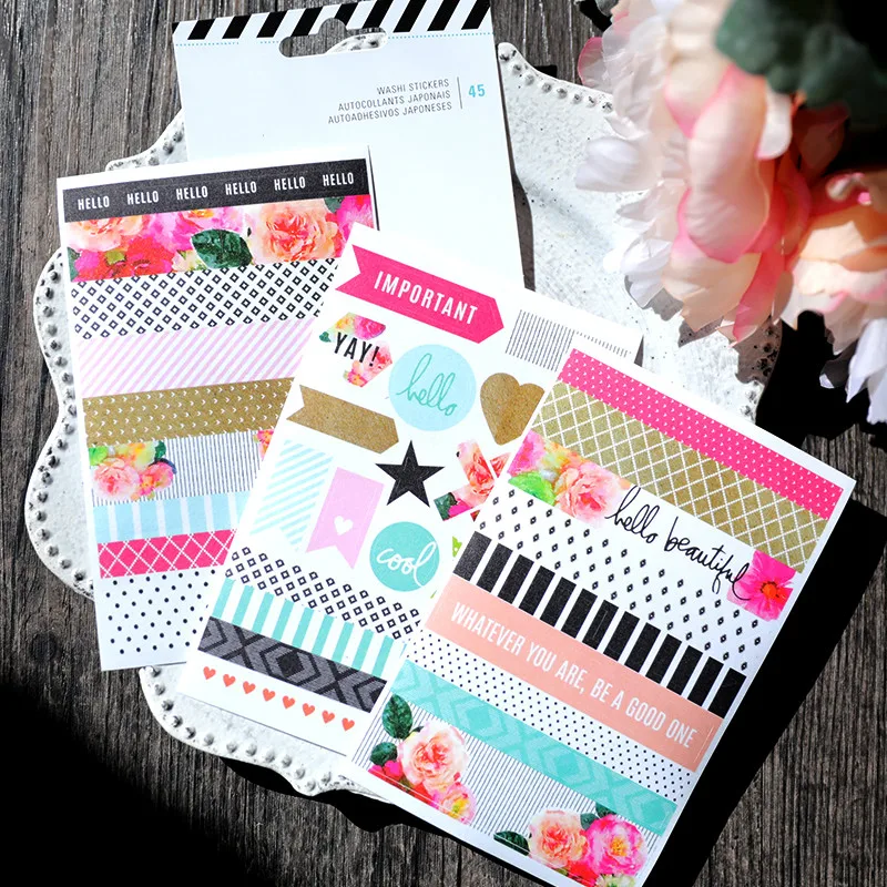 KSCRAFT Lovely Tape Sticker set for Scrapbooking DIY Projects/Photo Album/Card Making Crafts | Дом и сад