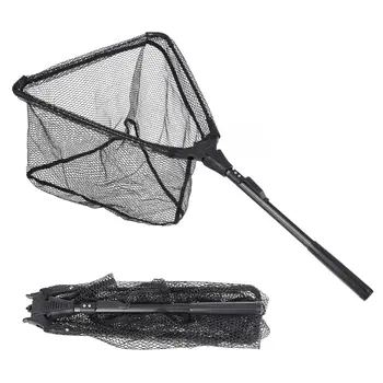 

Folding Fish Landing Net Portable Collapsible Triangular Fly Fishing Net Fish Catching or Releasing Carp Fishing Tackle Pesca