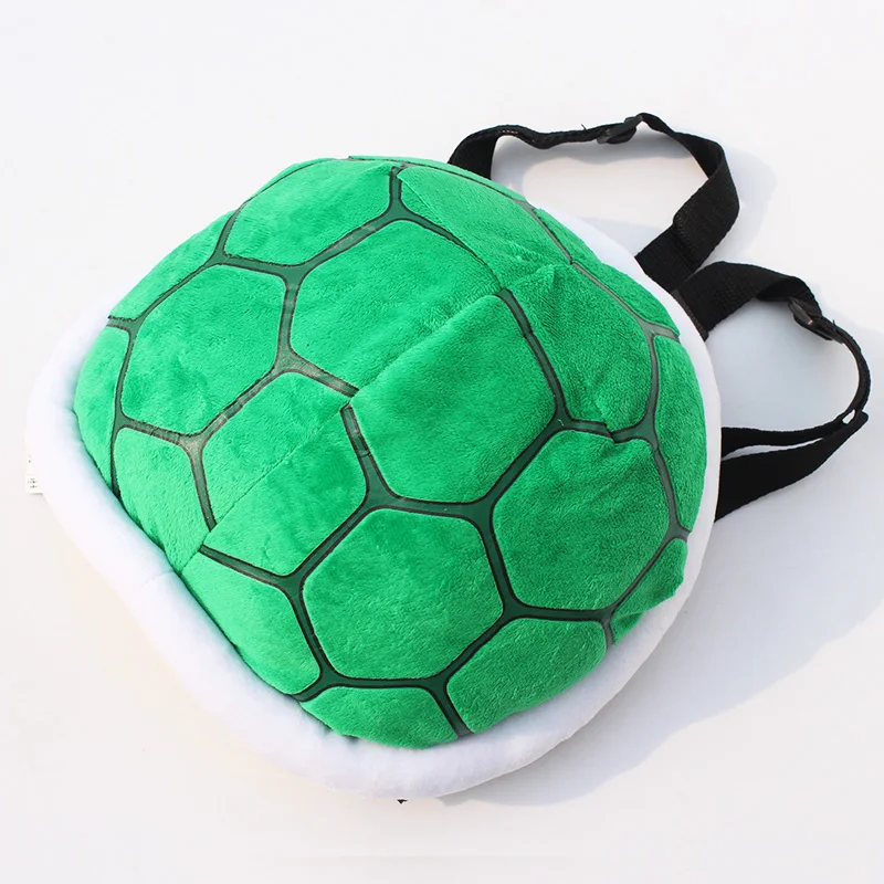 Free Shipping Super Mario Bros Turtle Shell Adjustable Backpack Plush Bag Retail 30 28cm