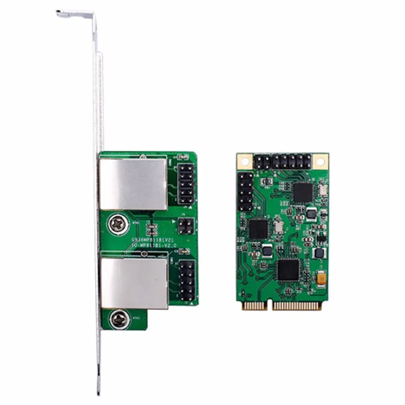 Мини PCI-Express Dual Gigabit Ethernet контроллер карты 10/100/BASE-T 1000 Ethernet LAN controlle