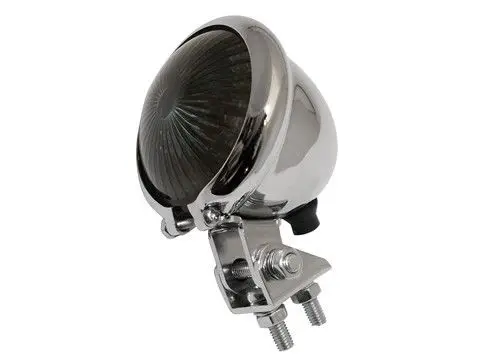 cheap Motorcycle Custom Streefighter LED Bates Rear Stop Tail Light Chrome Smoked Lens Cruiser Chopper Bobber Dirt Bike ATV