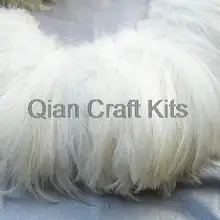 500 шт. прибл. Натуральный Белый Петух перья, оптом, много, оптом, перо, волос, длинные перья "-5"