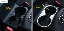 Accessories For Mazda CX-5 CX5 2017 2018 Matte Style Front Seat Water Cup Holder Frame Molding Cover Trim 1 Piece