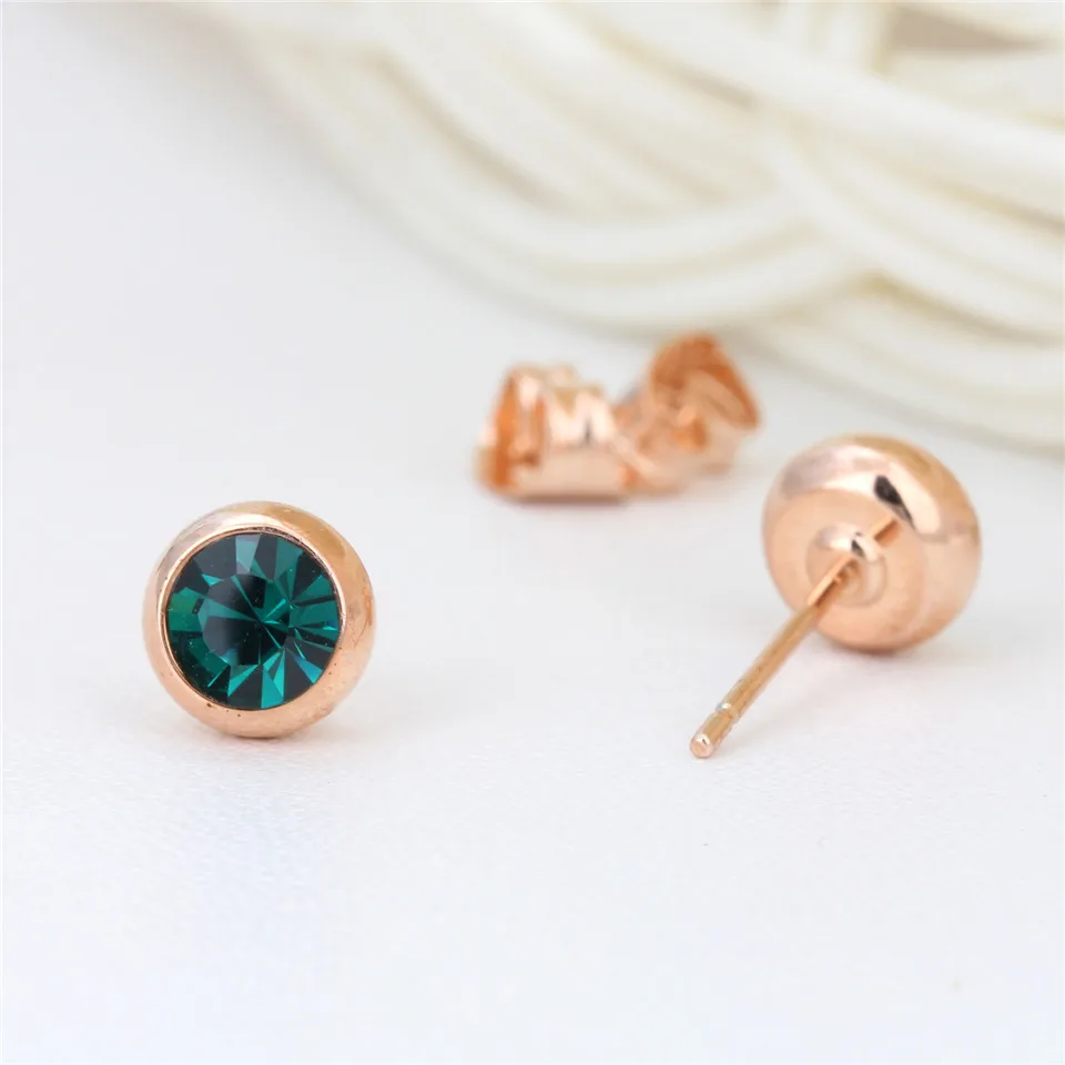 i PISSENLIT Women Jewelry Statement Korean Fashion Earrings pendientes mujer moda 2019 Pink Blue Black Round Rhinestone Earrings