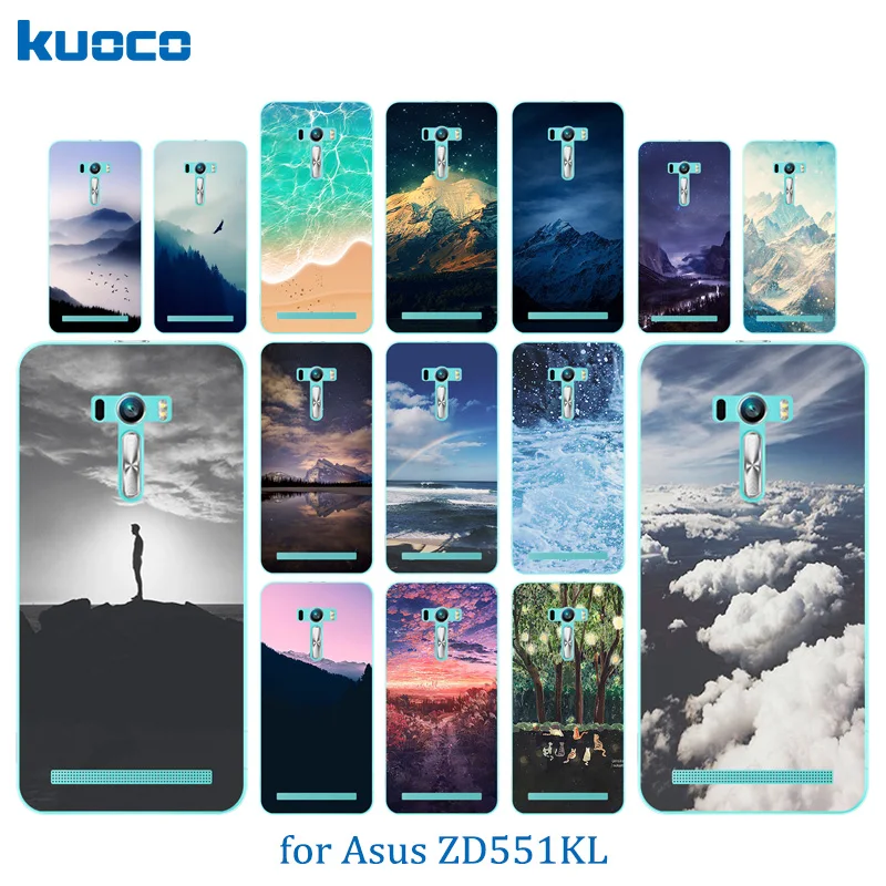 Мягкая задняя крышка для Asus Zenfone Selfie ZD551KL 5 дюймов с пейзажным узором силиконовый