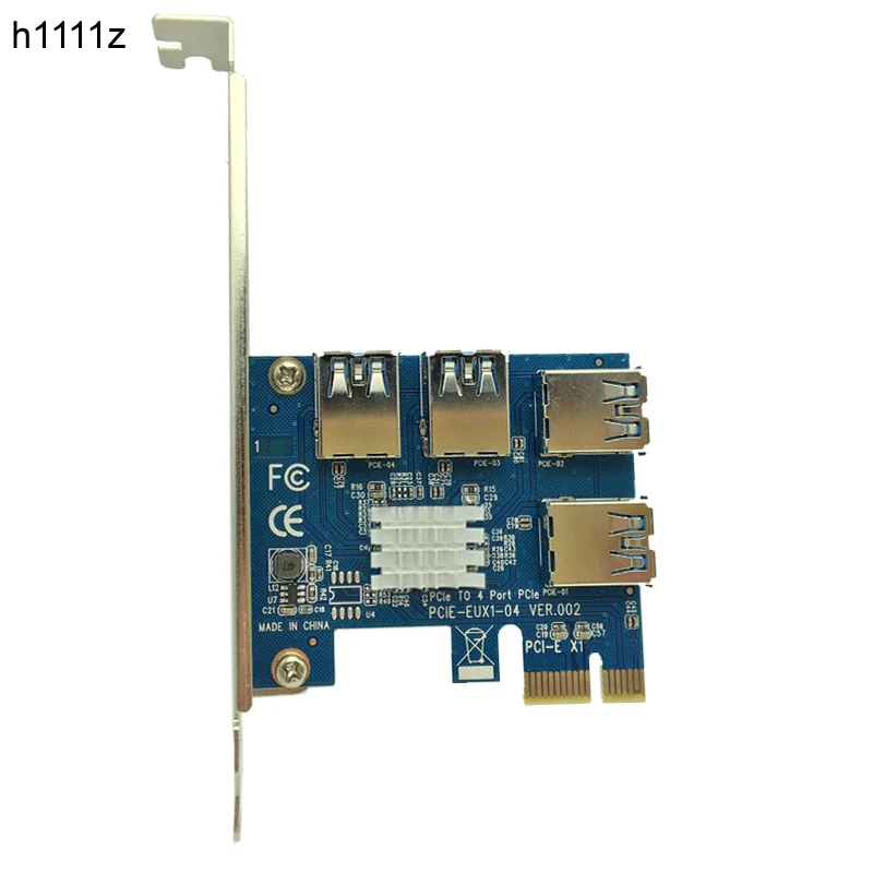 4 слота PCI E 1 до Express 16X слот Внешняя плата адаптера PCIE Riser Card USB 3 0 конвертер для BTC Miner