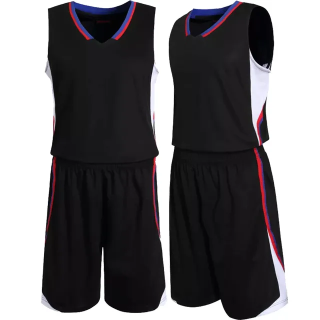 Men's Basketball Jersey Sports Training Set Sleeveless Shirt and Shorts ...