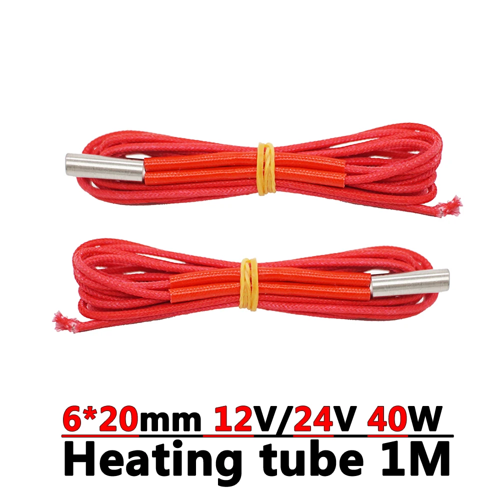 1 шт. 3D принтеры Запчасти нагревательная труба 12V/24V 40W патронного нагревателя 6*20