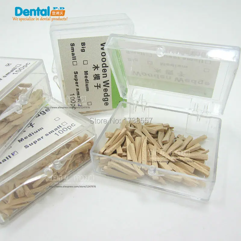 

400pcs/4boxes wood dental wooden wedges dental profuct Dental Material