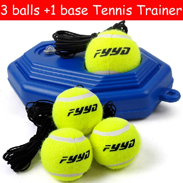 NEW 3 ball and 1 base Tennis Ball Trainer Practice Single Train