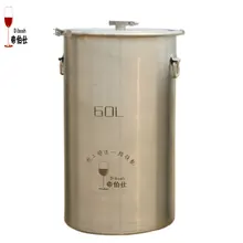 60L 304 Edelstahl Eimer Home Brau Gärung Tank Für Wein & Bier Fermenter Mit Anker Ear Design Vorratsbehälter