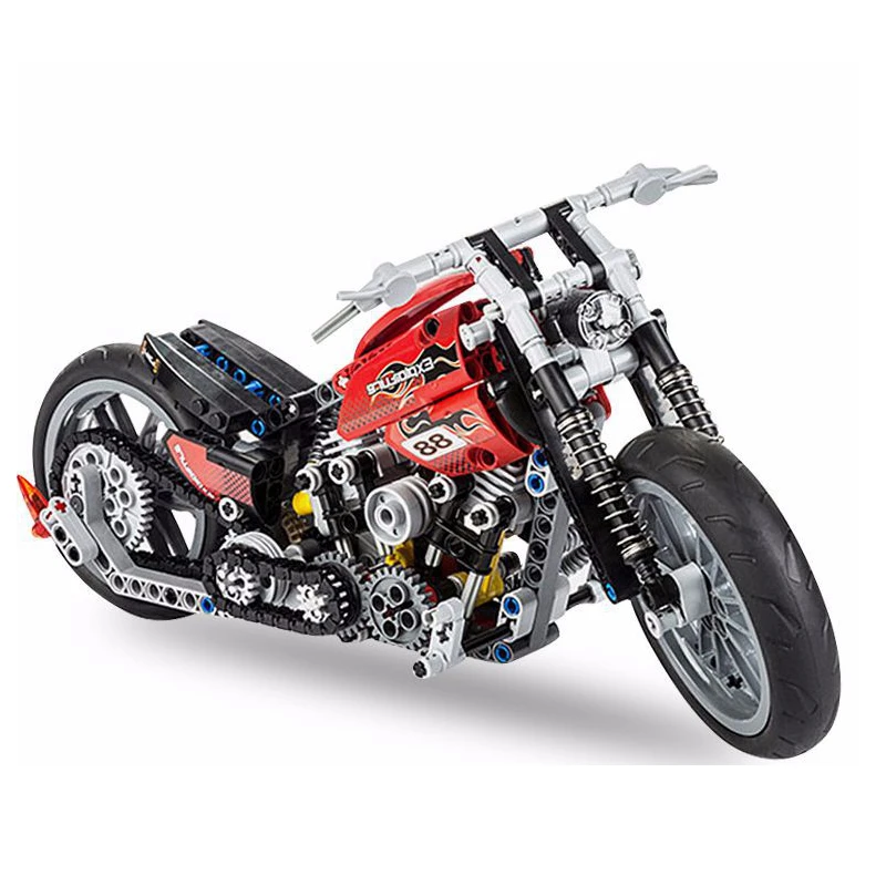 

Speed motorcycle Toy building blocks decool 3354 Exploiture Model gift boy racing 378pcs set Technology Compatible technic