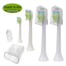4 шт Сменные головки для электрической зубной щетки HX6064 для Philips Sonicare зубная щетка DiamondClean, FlexCare, HealthyWhite, EasyClean