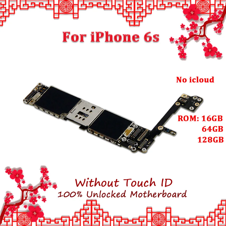 

No iCloud Motherboard For iPhone 6s Mainboard Without Touch ID,Disassemble Logic Board For iPhone 6s With IOS system