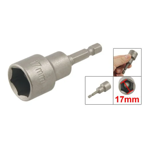 

High Quality 2015 Highly CommendMetal 0.25" Shank 17mm Hex Socket Magnetic Nut Driver Setter