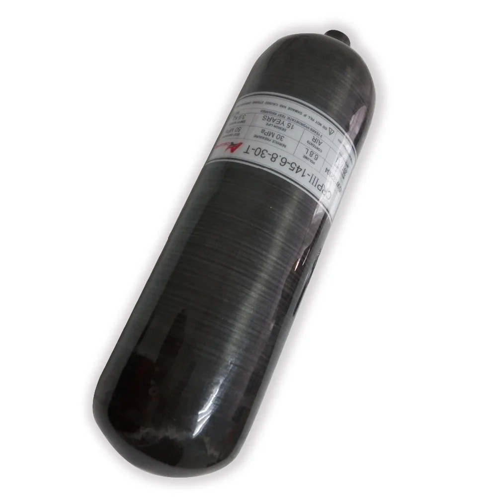 

Acecare 4500 psi 6.8L BLACK carbon fiber tank for paintball game and airsoft refill gun or air rifle refill-K