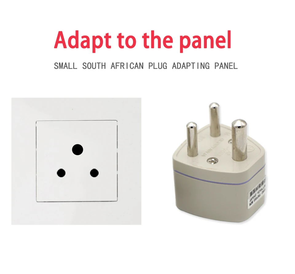 250V5A 1PC Universal UKUSEUAU to Small South African 3pin Travel Plug India South Africa Converter Adapter plug Adaptor (4)