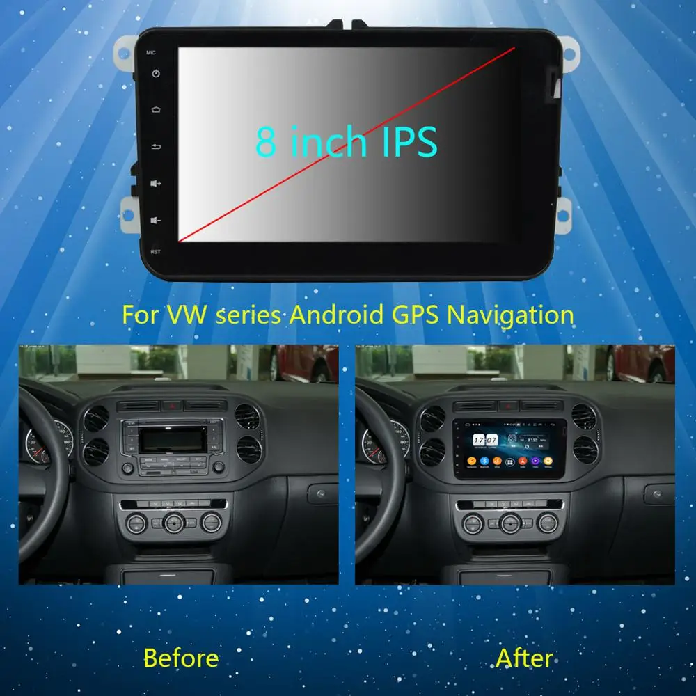 Cheap 1920*1080 8Core 4G+64G Android 9.0 Car Multimedia GPS Radio For VW Volkswagen Magotan Passat Tiguan Polo Golf Caddy Touran Jetta 2