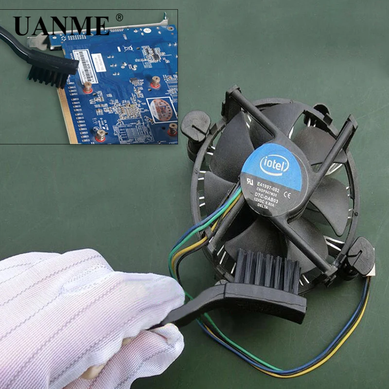 UANME Black Non Slip Handle PCB Rework ESD Anti Static Dust Brush 17cm For Mobile Phone Tablet PCB BGA Repair Soldering UANME Black Non Slip Handle PCB Rework ESD Anti Static Dust Brush 17cm For Mobile Phone Tablet PCB BGA Repair Soldering