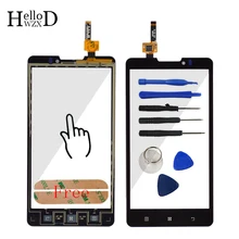 5.0 ”pour lenovo p780 écran tactile lentille en verre panneau numériseur panle pièces de rechange avant outer verre capteur livraison adhésif