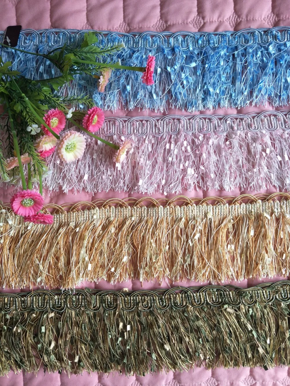 5 Yard/Lot 10CM Wide Polyester Lace Tassel Fringe Trim Ribbon Sew Latin Dress Stage Garment Curtain DIY Accessories CR028 |