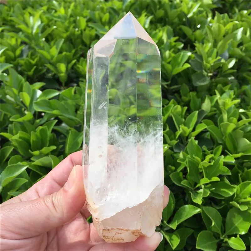 

Natural Clear Crystal Wand Point Dendritic Quartz Crystal Tower Stone Mineral Healing Home Decoration Collection