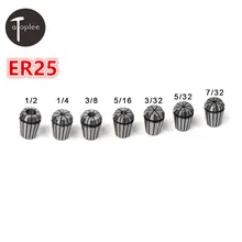 1PCS 3 32 1 2 ER25 Spring Collet Precision Spring Chuck Set For CNC Milling Lathe