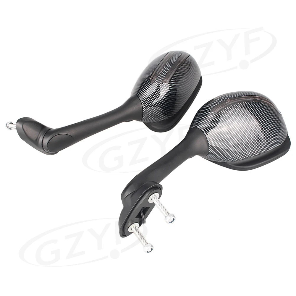 Rear View Side Wing Mirrors + LED Trun Signal Lamp for Suzuki GSXR1000 2005-2015 K5 K7 K9 & GSXR600 GSXR750 2006-2015 K6 K8 K11 