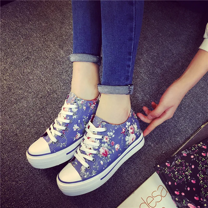 

New Casual Woman Height Increasing Shoes Female Summer Canvas Shoes Ladies Sneakers Comfortable Flat Walking Footwea Shoes Women