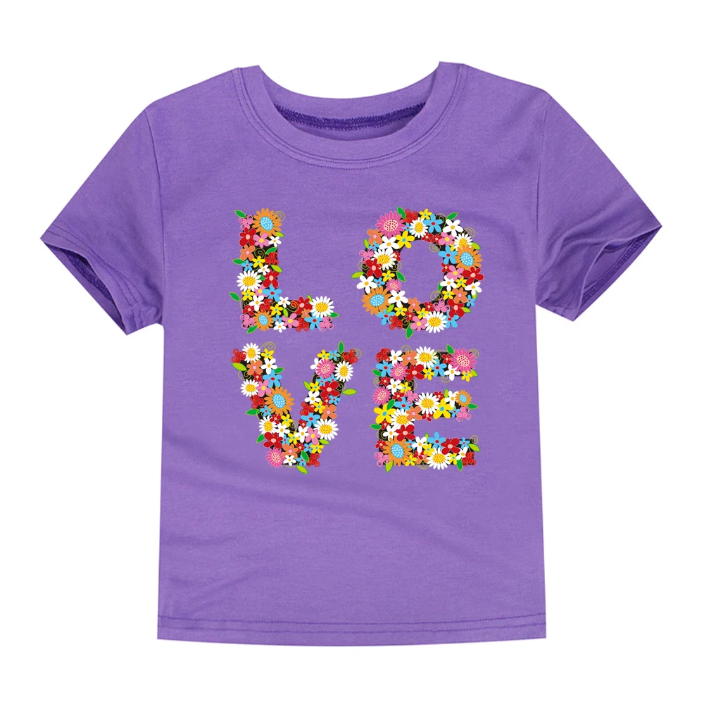 TINOLULING/12 цветов; коллекция года; футболка с цветочным принтом для мальчиков и девочек; детская футболка; топы для детей; футболки для малышей; От 2 до 14 лет - Цвет: TTTG8