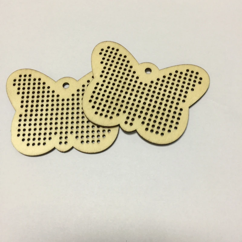 

10pcs laser cut blank butterfly cross stitch pendant