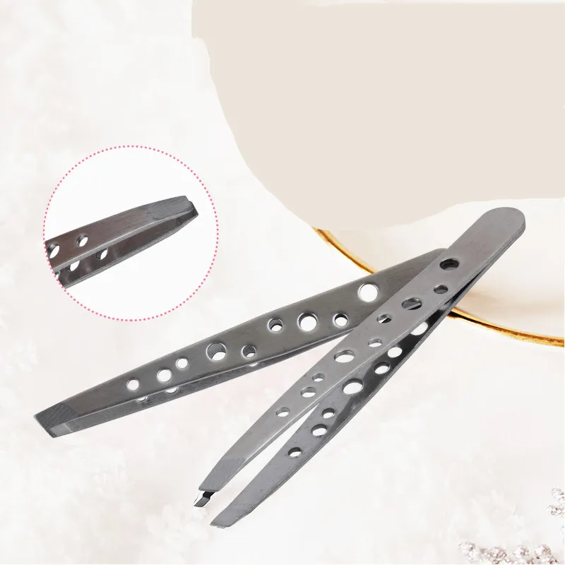 KESMALL Fashion Eyebrow Tweezers Women Stainless Steel Eyelash Clip