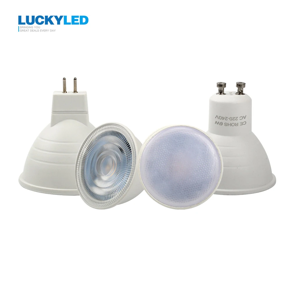 

LUCKY LED Spot light Bulb GU10 MR16 6W AC220V Spotlight Lamp for table light Beam Angle 120 Energy Saving Home Lighting Lampada