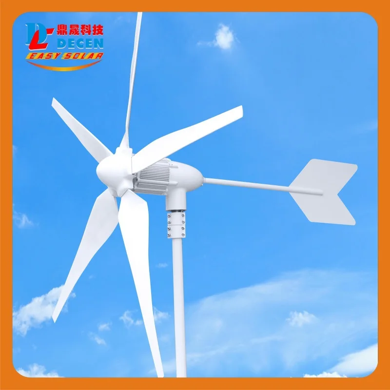 

MAYLAR@ 600W High efficiency wind generator Small size Low weight. Low noise Easy install 5 blades CE certificate