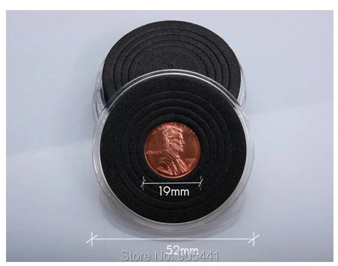 10 капсула для монет держатель монета защитный чехол подходит для США Пенни подходит для диаметром 19 мм 24 мм 29 мм 34 мм 39 мм круглый черный губка