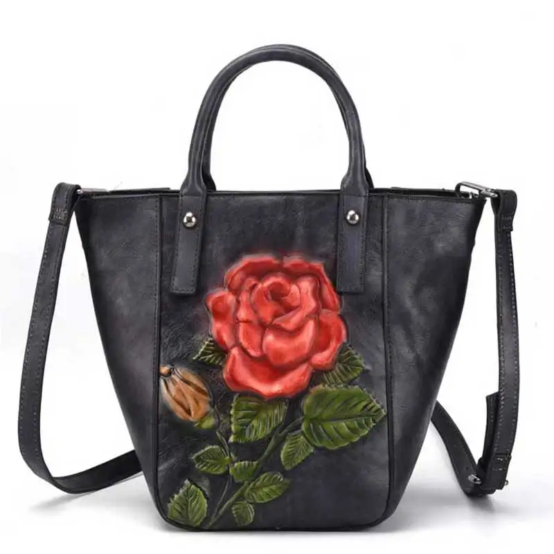 

New high-bark handbag with hand-polished retro one-shoulder bag and one-shoulder oblique-span bag in Europe and America