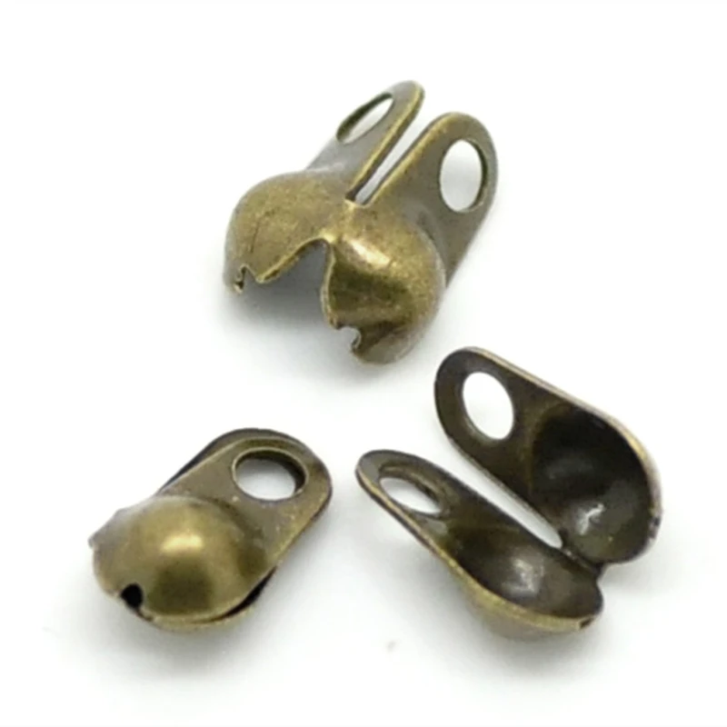 

DoreenBeads Alloy Calottes End Crimps Beads Ball Chain Antique Bronze 8.0mm( 3/8") x 4.0mm( 1/8"), 45 PCs 2016 new